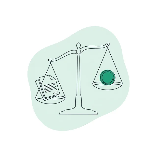 Balance comparant deux contrats d’assurance posés sur ses plateaux