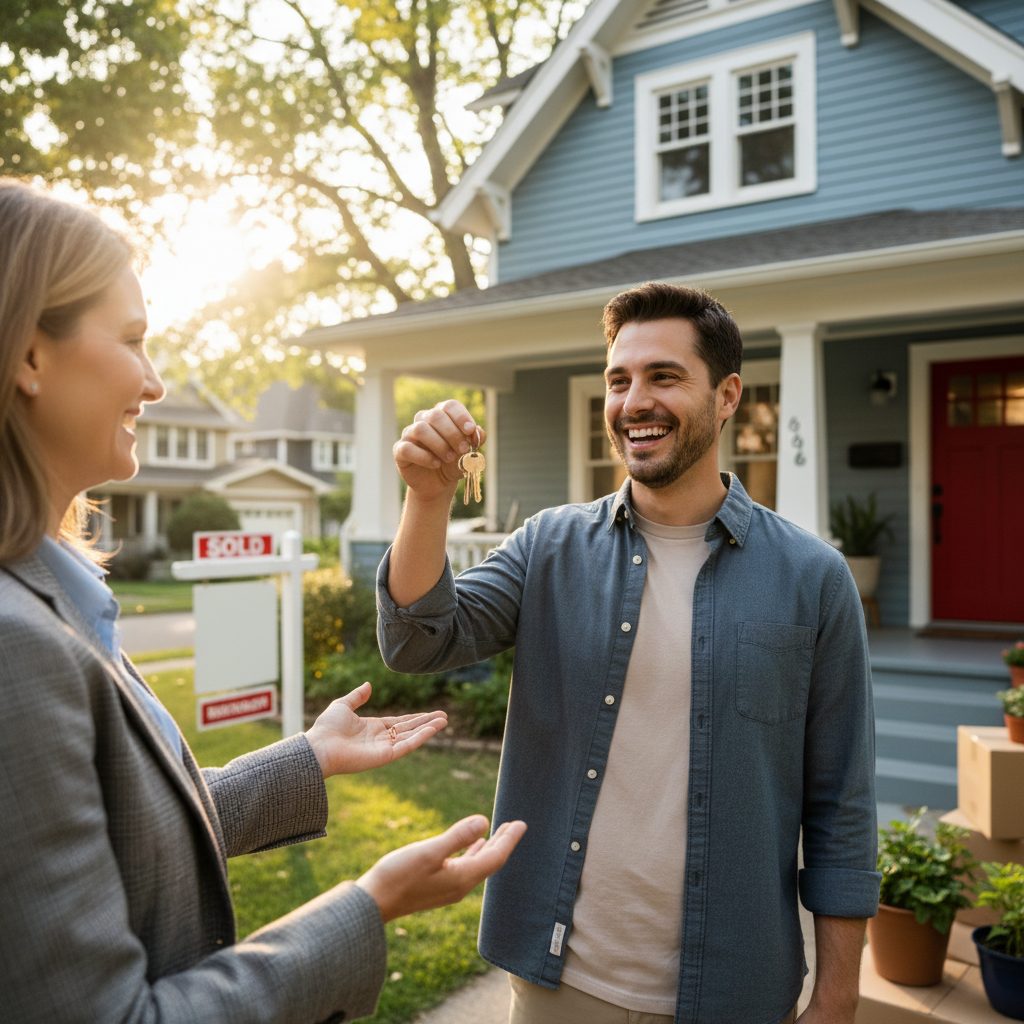 Fonctionnaire réalisant son projet immobilier grâce à une assurance de prêt avantageuse
