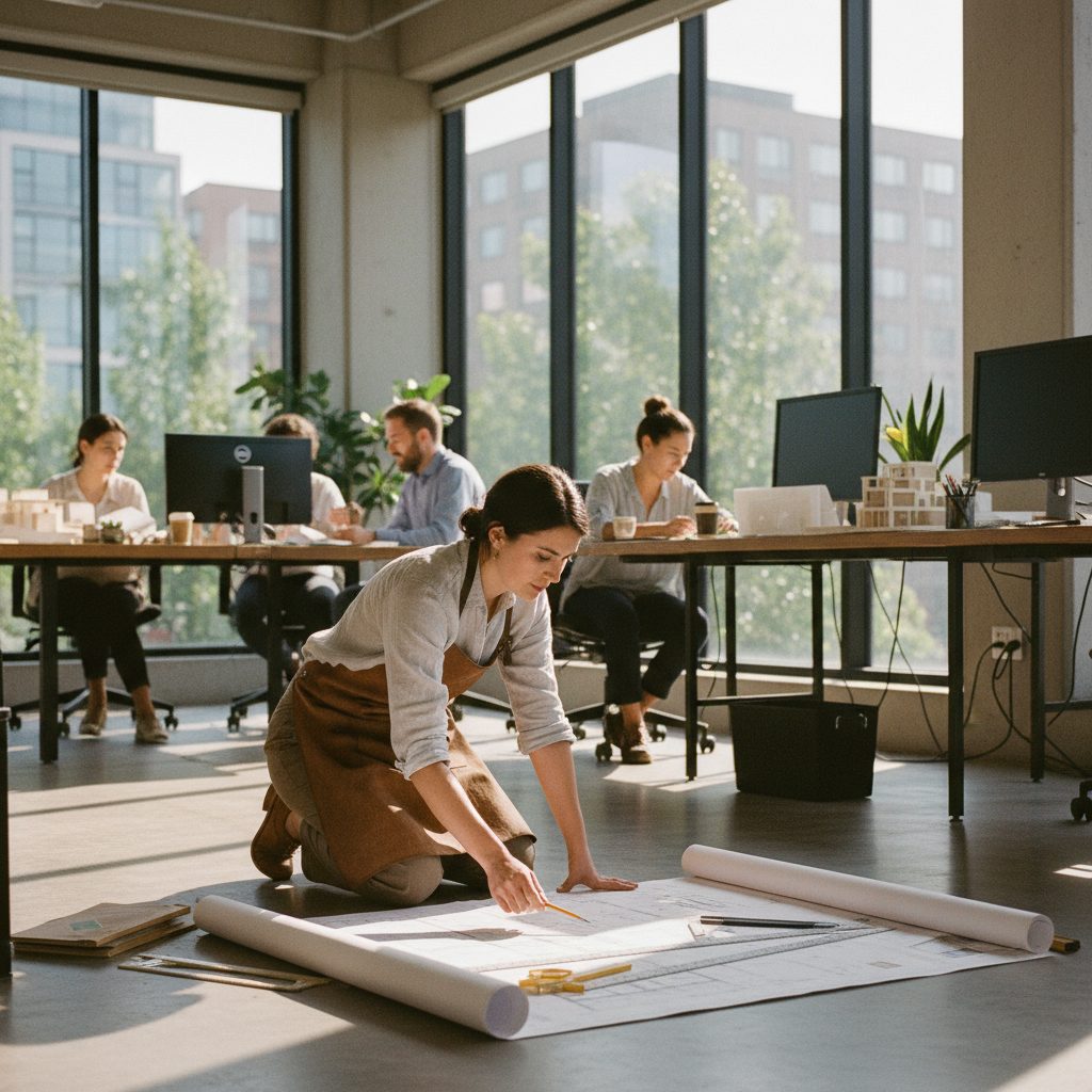 Architecte en profession libérale examinant les garanties de son assurance de prêt immobilier