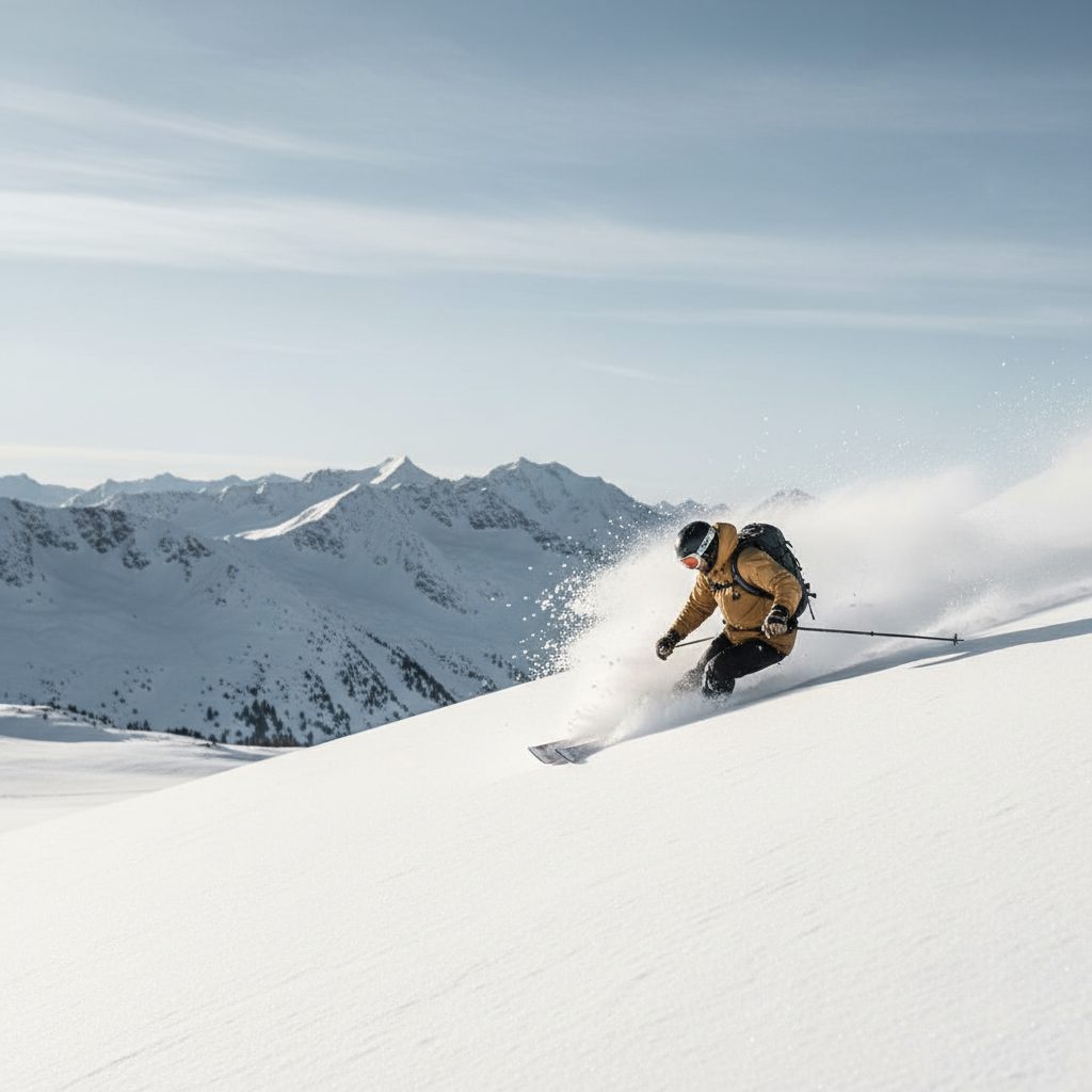 Skieur en ski hors-piste, un sport à risque pour l'assurance de prêt immobilier